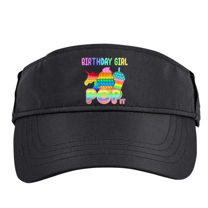 Birthday Girl Pop It Funny Cute Colorful Adult Drive Performance Visor