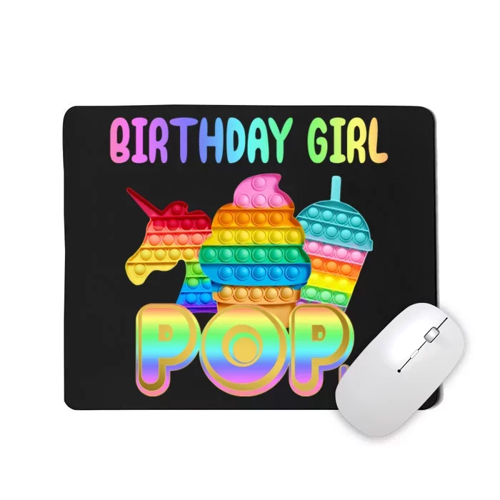 Birthday Girl Pop It Funny Cute Colorful Mousepad