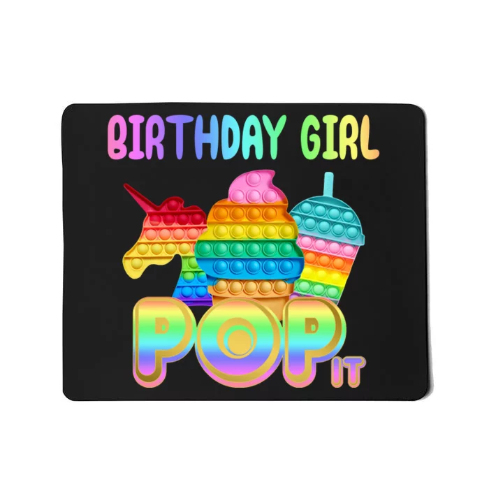 Birthday Girl Pop It Funny Cute Colorful Mousepad