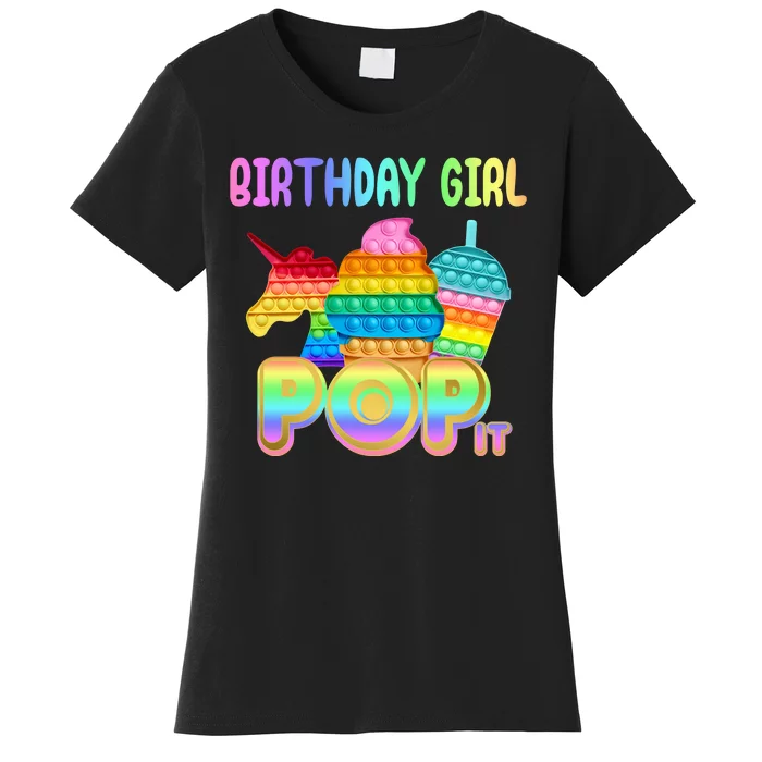 Birthday Girl Pop It Funny Cute Colorful Women's T-Shirt