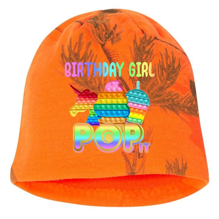 Birthday Girl Pop It Funny Cute Colorful Kati - Camo Knit Beanie