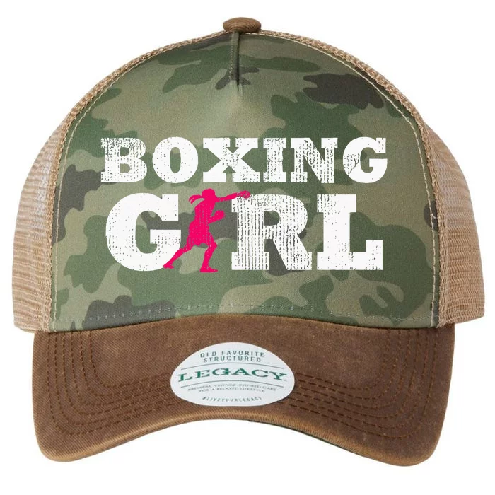 Boxing Girl Player Silhouette Sport Legacy Tie Dye Trucker Hat