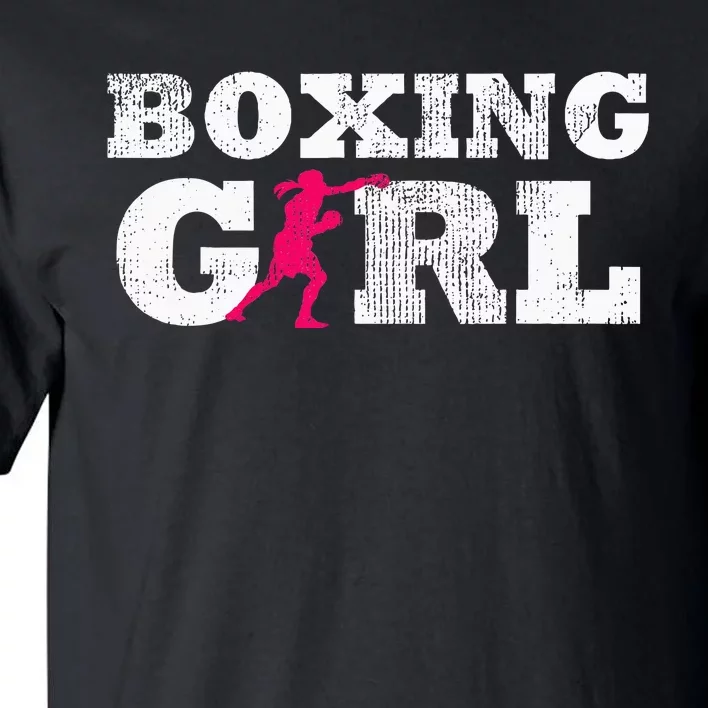 Boxing Girl Player Silhouette Sport Tall T-Shirt