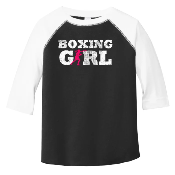 Boxing Girl Player Silhouette Sport Toddler Fine Jersey T-Shirt