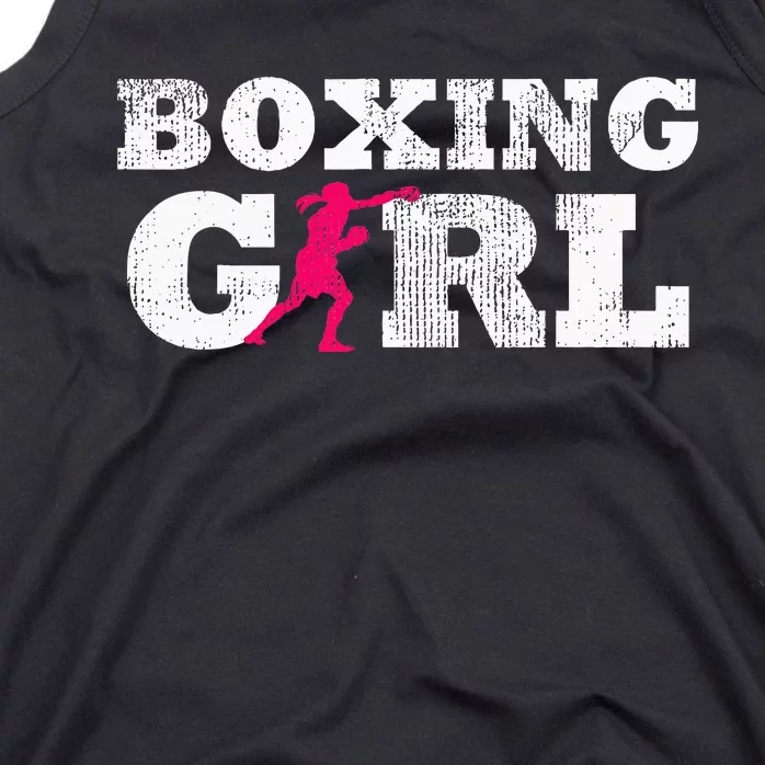 Boxing Girl Player Silhouette Sport Tank Top