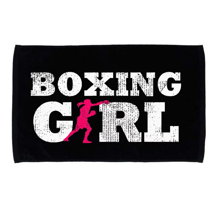 Boxing Girl Player Silhouette Sport Microfiber Hand Towel