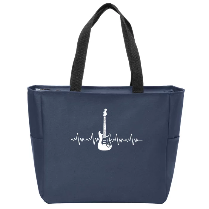 Bass Guitar Player Heartbeat Zip Tote Bag