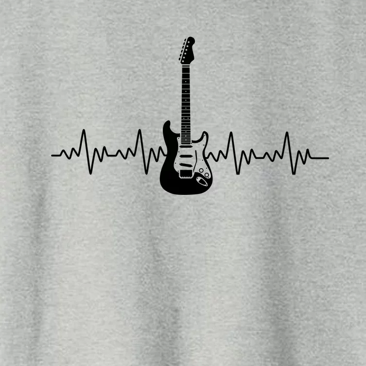 Bass Guitar Player Heartbeat Women's Crop Top Tee