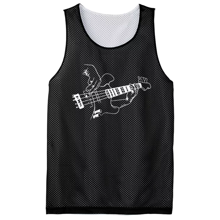 Bass Guitar Player Music Guitarist Musician Rock Mesh Reversible Basketball Jersey Tank