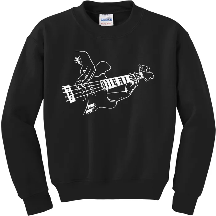 Bass Guitar Player Music Guitarist Musician Rock Kids Sweatshirt