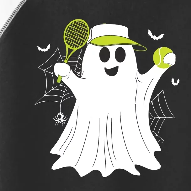 Boo Ghost Playing Tennis Funny Halloween Tennis Costume Toddler Fine Jersey T-Shirt