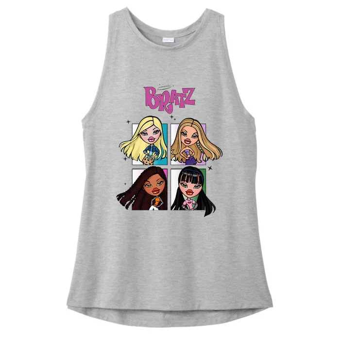 Bratz Girl Panels Gradient Colors Ladies Tri-Blend Wicking Tank