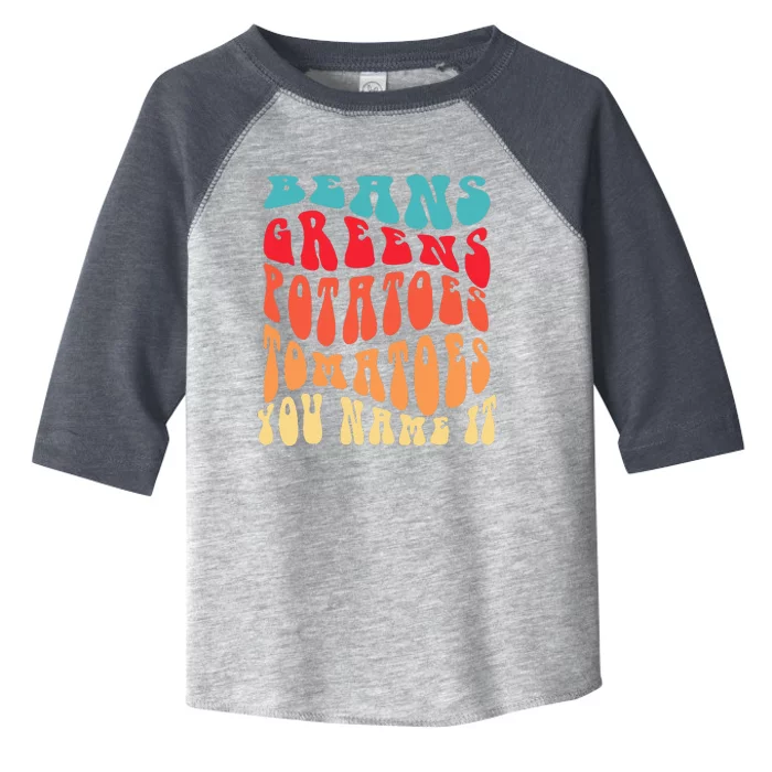 Beans Greens Potatoes Tomatoes Love Thanksgiving Food Toddler Fine Jersey T-Shirt