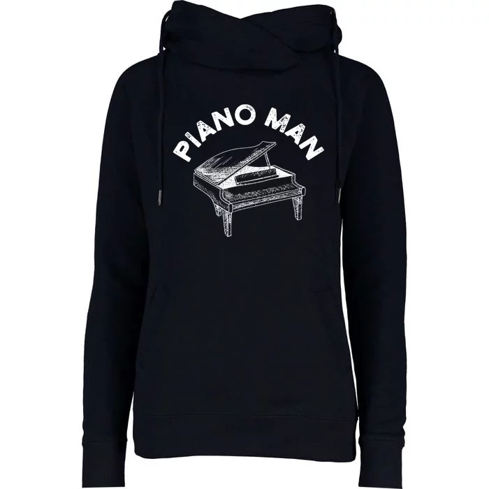 Baby Grand Piano Man Teacher Student Pianist Gifts Womens Funnel Neck Pullover Hood