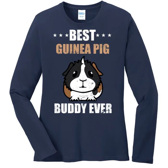 Best Guinea Pig Buddy Ever Ladies Long Sleeve Shirt