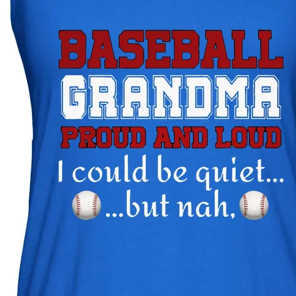 Baseball Grandma Proud And Loud Women Ladies Essential Flowy Tank