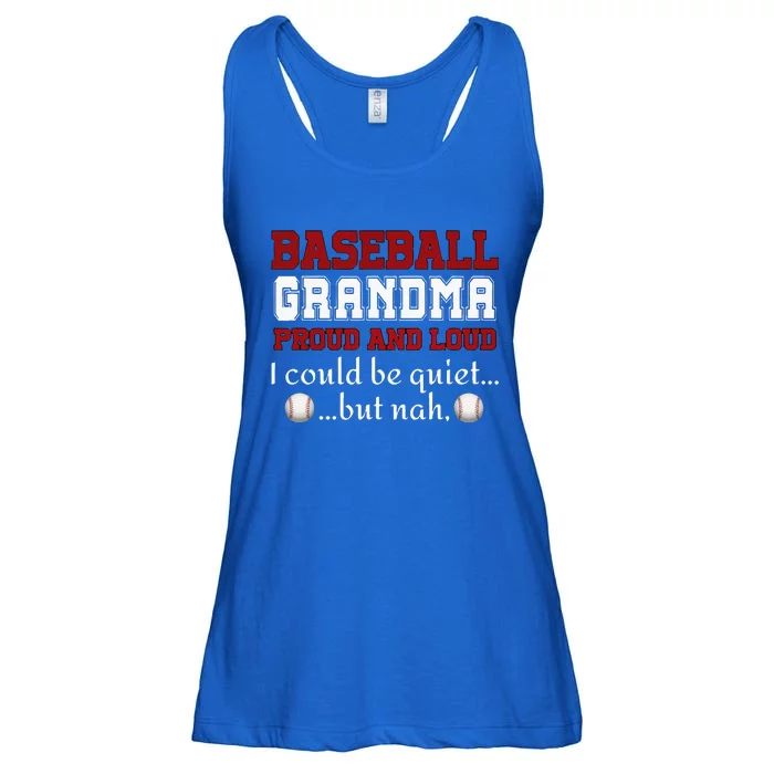 Baseball Grandma Proud And Loud Women Ladies Essential Flowy Tank