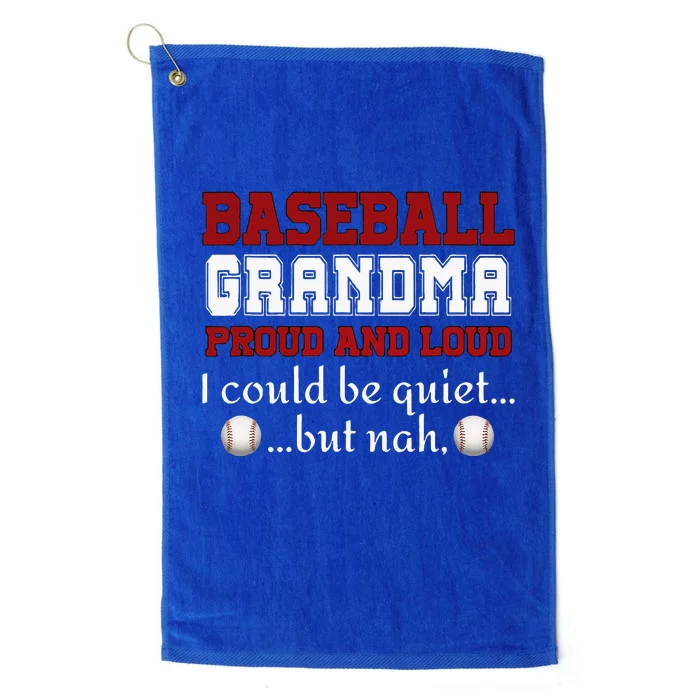 Baseball Grandma Proud And Loud Women Platinum Collection Golf Towel