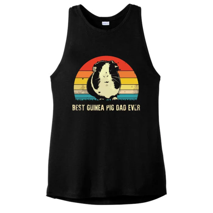 Best Guinea Pig Dad Ever Funny Guinea Pig Daddy Ladies Tri-Blend Wicking Tank