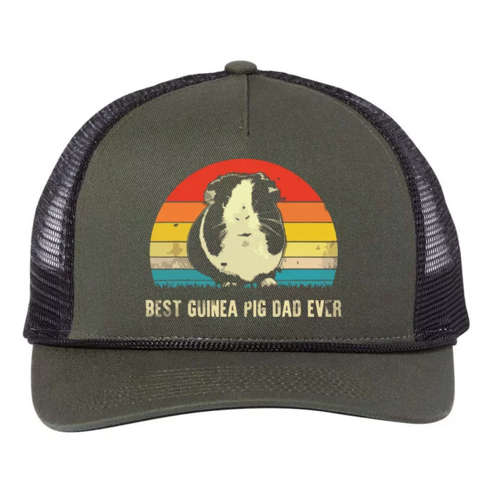 Best Guinea Pig Dad Ever Funny Guinea Pig Daddy Retro Rope Trucker Hat Cap