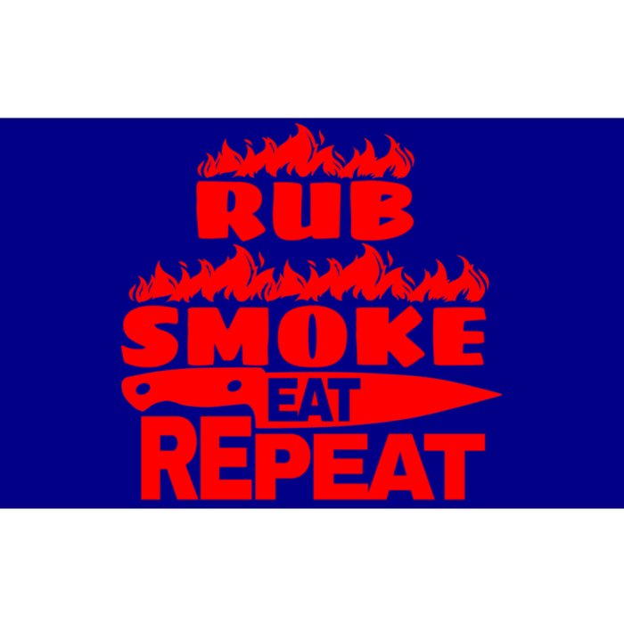 Bbq Gift Print Grilling Rub Smoke Eat Repeat Gift Bumper Sticker