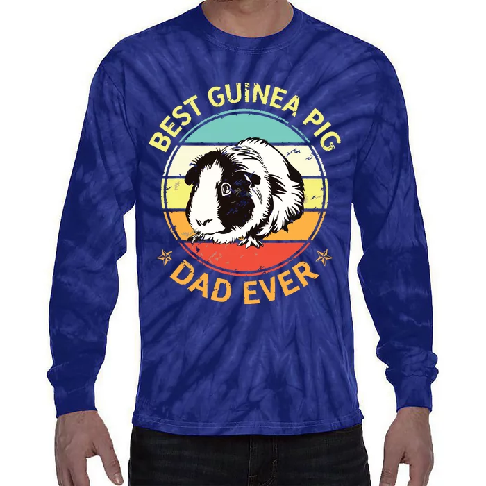 Best Guinea Pig Dad Ever Shirts Funny Guinea Pig Daddy Father Tie-Dye Long Sleeve Shirt