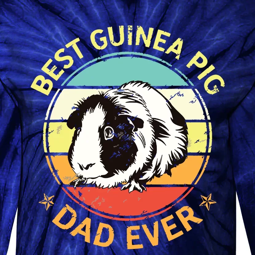 Best Guinea Pig Dad Ever Shirts Funny Guinea Pig Daddy Father Tie-Dye Long Sleeve Shirt