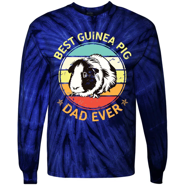 Best Guinea Pig Dad Ever Shirts Funny Guinea Pig Daddy Father Tie-Dye Long Sleeve Shirt