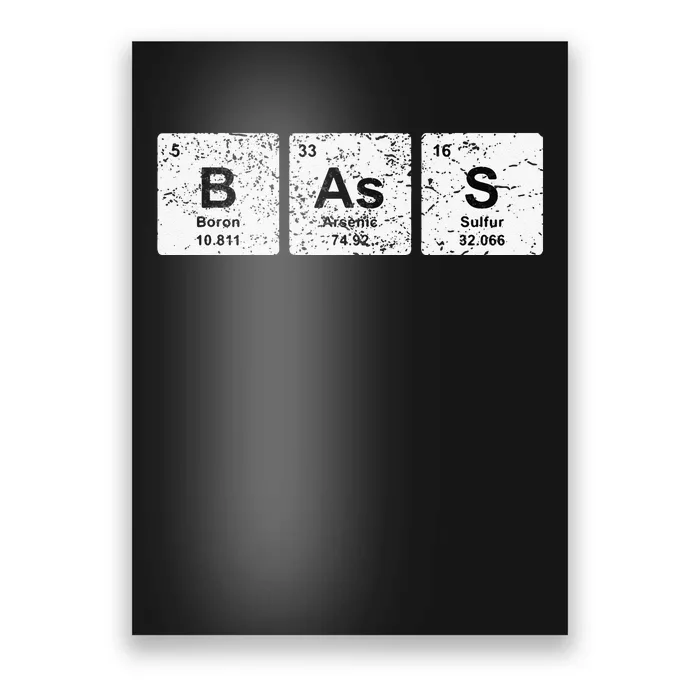 Bass Guitar Periodic Table Elements Music EDM Bassist Poster