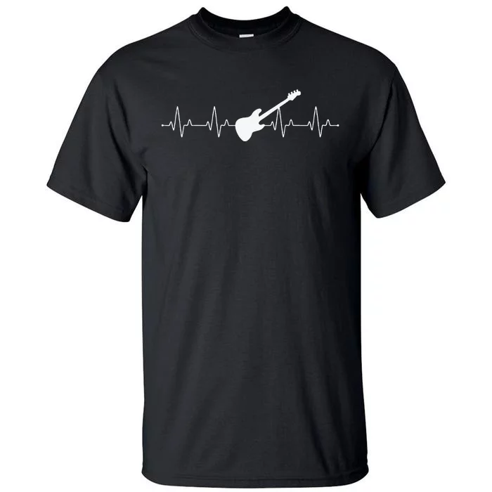 Bass Guitar Player Heartbeat Musical Instrument Bass Guitar Tall T-Shirt