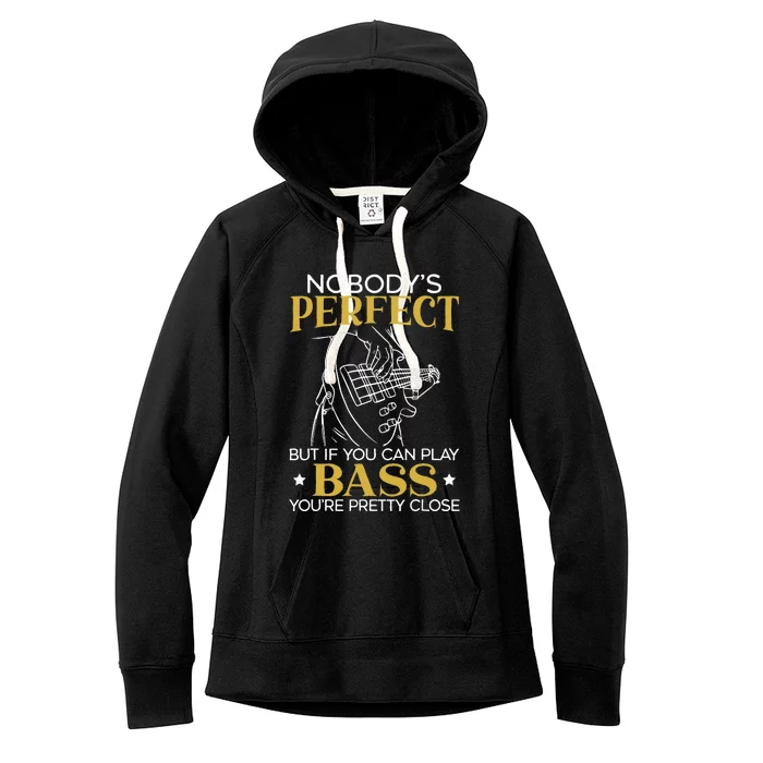 Bass Guitar Player Bassist Guitarist Musician Music Women's Fleece Hoodie