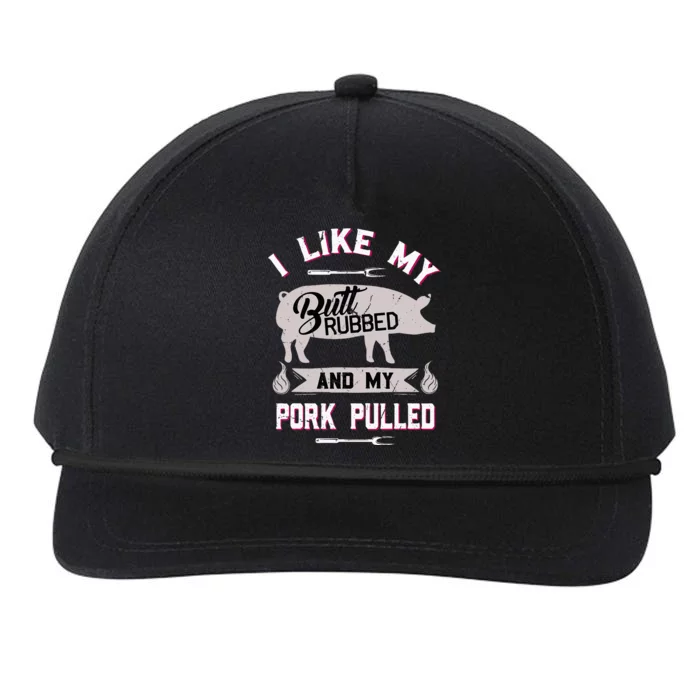 Bbq Grilling Pig Pulled Pork Snapback Five-Panel Rope Hat