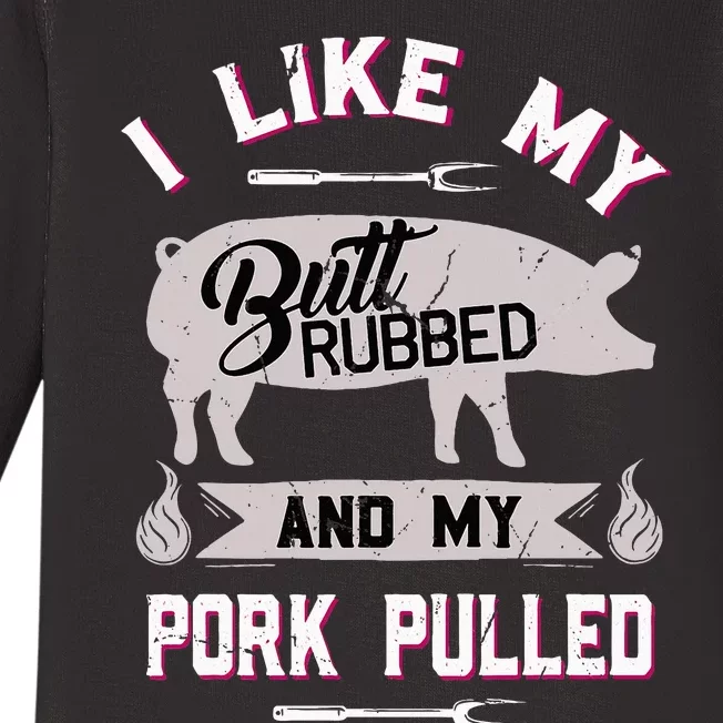 Bbq Grilling Pig Pulled Pork Baby Long Sleeve Bodysuit