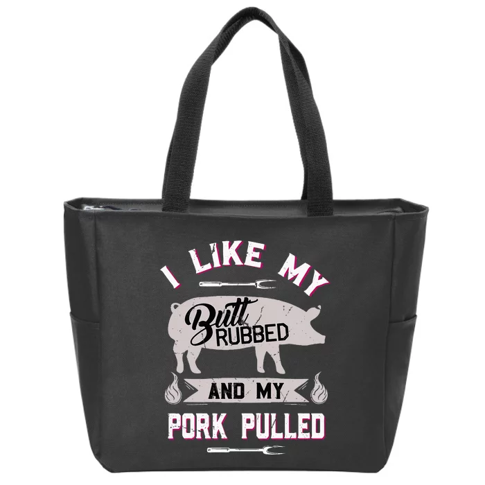 Bbq Grilling Pig Pulled Pork Zip Tote Bag