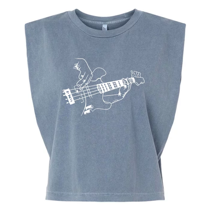 Bass Guitar Player Music Guitarist Musician Rock Garment-Dyed Women's Muscle Tee