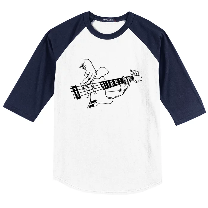 Bass Guitar Player Music Guitarist Musician Rock Baseball Sleeve Shirt