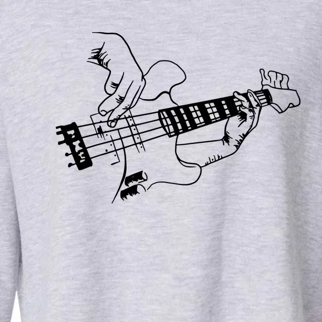 Bass Guitar Player Music Guitarist Musician Rock Cropped Pullover Crew