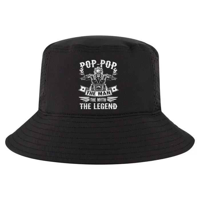 Biker Grandpa Poppop The Man Myth The Legend Motorcycle Cool Comfort Performance Bucket Hat