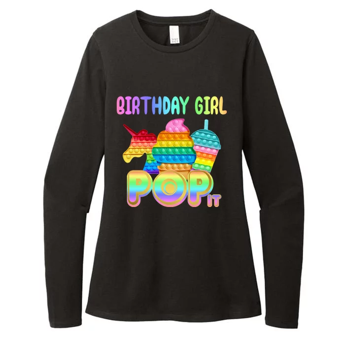 Birthday Girl Pop It Funny Cute Colorful Womens CVC Long Sleeve Shirt