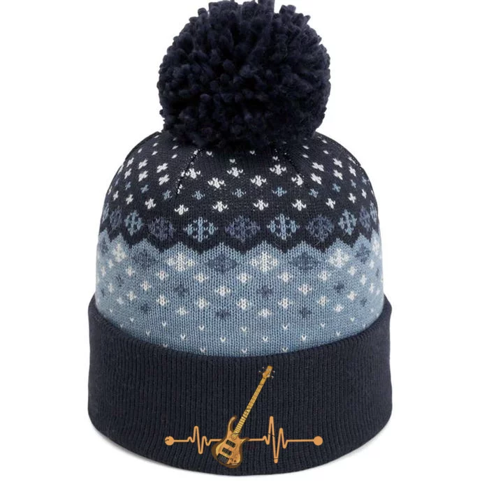 Bass Guitar Player Heartbeat Musical Instrument Bass Guitar The Baniff Cuffed Pom Beanie