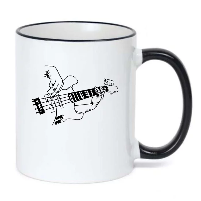 Bass Guitar Player Music Guitarist Musician Rock Black Color Changing Mug