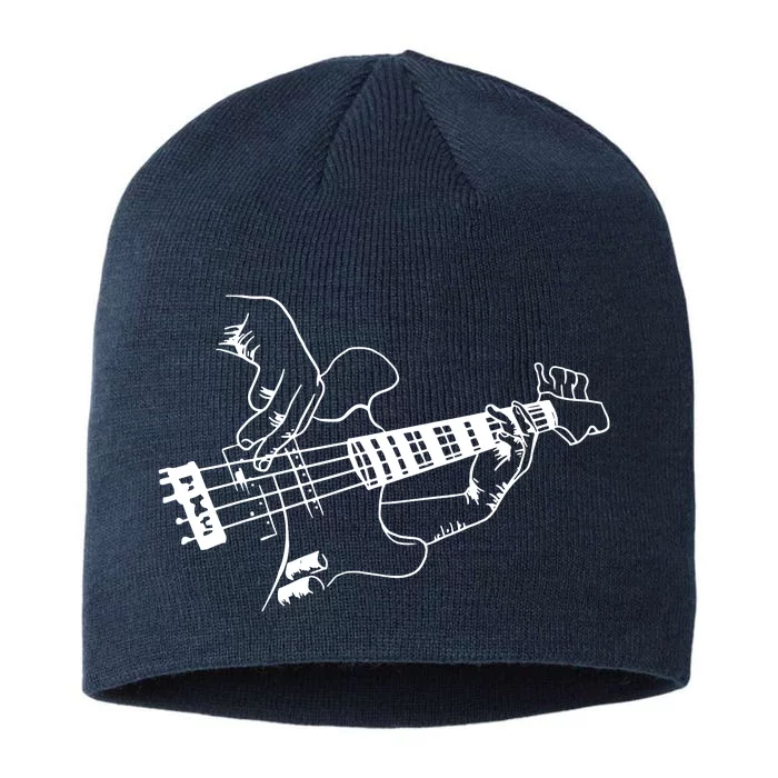 Bass Guitar Player Music Guitarist Musician Rock 8 1/2in Sustainable Knit Beanie