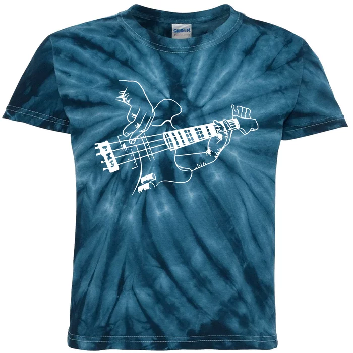 Bass Guitar Player Music Guitarist Musician Rock Kids Tie-Dye T-Shirt