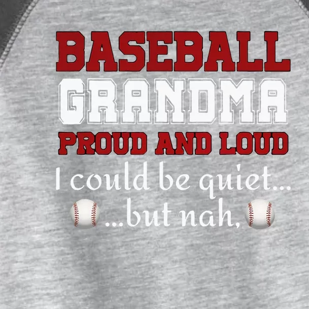 Baseball Grandma Proud And Loud Toddler Fine Jersey T-Shirt