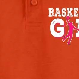 Basketball Girl Player Funny Sports Lover Game Day Dry Zone Grid Performance Polo