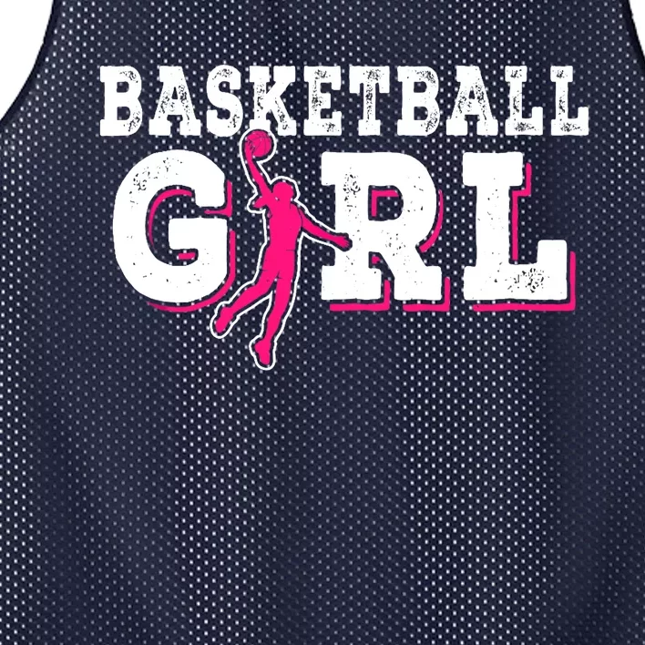 Basketball Girl Player Funny Sports Lover Game Day Mesh Reversible Basketball Jersey Tank