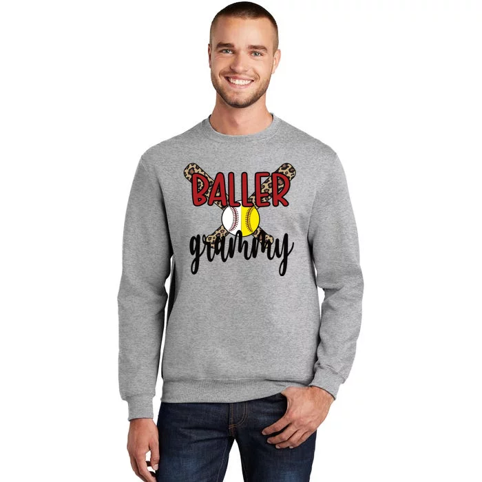 Baller Grammy Proud Baseball Softball Grammy Grandma Gift Tall Sweatshirt