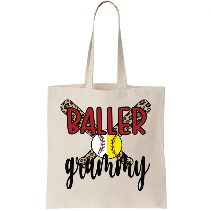 Baller Grammy Proud Baseball Softball Grammy Grandma Gift Tote Bag