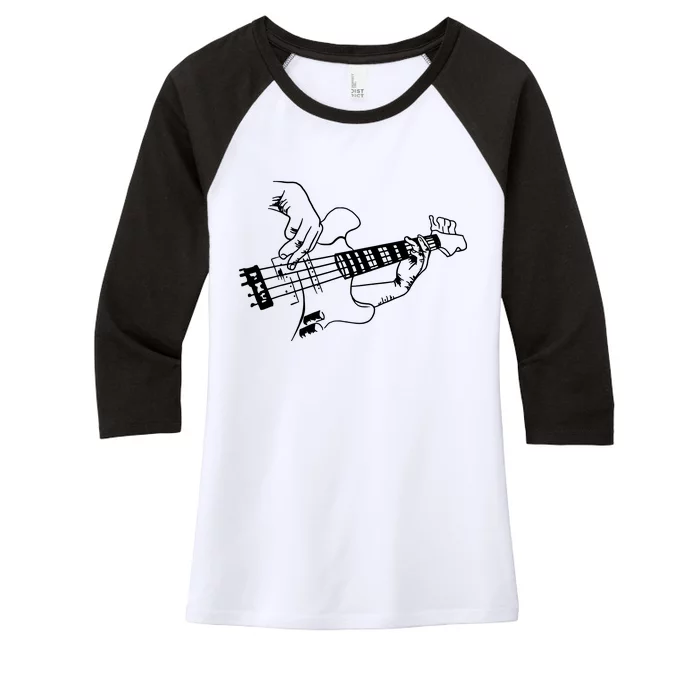 Bass Guitar Player Music Guitarist Musician Women's Tri-Blend 3/4-Sleeve Raglan Shirt