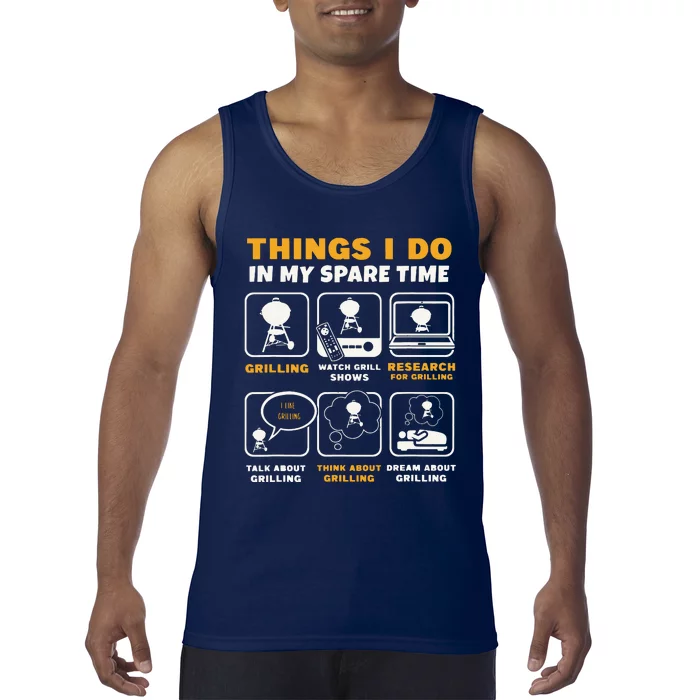 Barbecue Grilling Party Things I Do In My Spare Time BBQ Tank Top